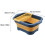 Portable Sink with Large Capacity Foldable Vegetable Basket and Drainage for Kitchen, Blue 5