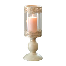 Elegante portacandele a colonna in metallo nero opaco, perfetto per decorare la casa, matrimoni, eventi, compleanni, occasioni speciali e baby shower.