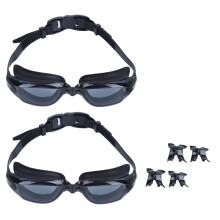 Schwimmbrille, auslaufsicher, beschlagfrei, für Damen, Herren und Jugendliche, mit UV-Schutz, Schnellverschluss, verstellbarem Riemen und flexiblem