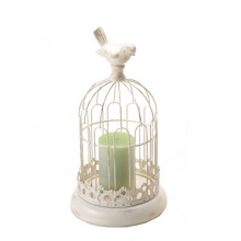 Gabbia per uccelli decorativa romantica, elegante pizzo in metallo per stile shabby chic e rustico, perfetta per usi versatili in matrimoni romantici