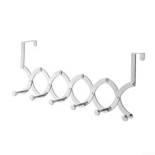 Retractable Stainless Steel Radiator Drying Rack with 6 Hooks, Adjustable Clothes and Towel Hanger for Bathroom Heating