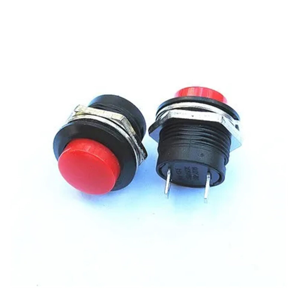 5Pcs R13507 Series 16Mm Red Waterproof Momentary Push Button Switch For Quick Reset 9323874627588