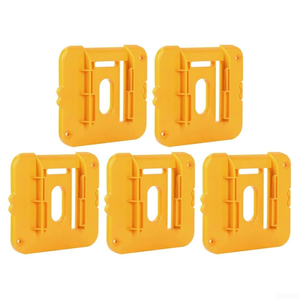 5Pack Wall Mount Battery Holders For 18V Power Tool Batteries, Abs Pc Storage Rack With Screws For Workshop Organization 9323874628578