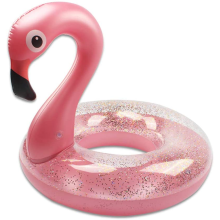 Tubo gonfiabile per feste in piscina, fenicottero gonfiabile, struttura in vinile di alta qualità, gonfiaggio rapido con valvola, splendido design