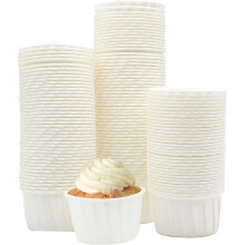 Dunkelbraune Einweg-Backförmchen, Standardgröße, lebensmittelechtes Material, fettabweisende Verpackung, ideal für Hochzeiten, Geburtstagsfeiern