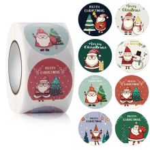Adesivos de Natal com estilo único, resistentes a rasgos e que não desbotam, perfeitos para decorar envelopes e embalagens.