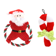 Compañero de juegos interactivo, peluche navideño para diversión de temporada, juguetes chirriantes para perros para entretenimiento sin fin,
