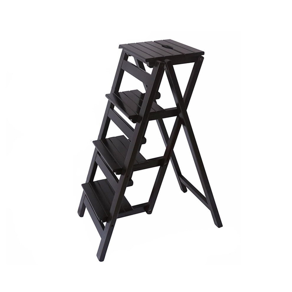 Wooden Folding Step Ladder Stool 4Tier 2 In 1 Design 150Kg Load For Home Library Display Stand 9119770400475