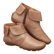Ankle Boots Slip On Chelsea Leather Short Boots Breathable Non Slip Hiking Shoes Beige 9 UK