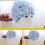 (blau) Damen-Badekappe mit Blütenblatt-Retro-3D-Blumenmuster 3