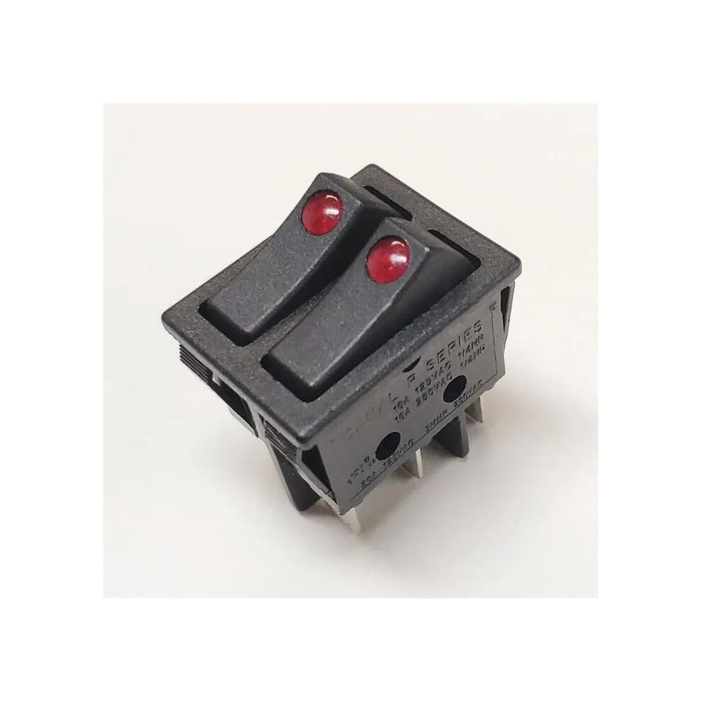 Rocker Switch 6Pin Dual Speed 16A 250V With Cat Eye Indicator For Boat Control Panel 32X25mm Red 9119770401014