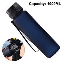Schadstofffreie Wasserflasche, motivierend, BPA-frei, Ein-Klick-Öffnung, inspirierende Zitate, auslaufsicher, große Öffnung, Tragegriff, für die