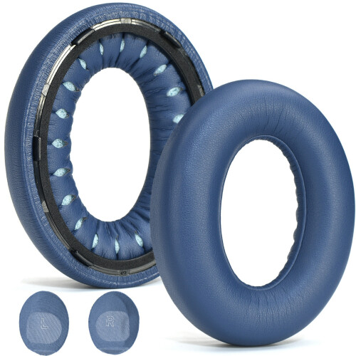Hygienic Replacement Ear Cushions With Ergonomic Shape-Blue