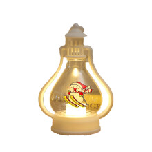 Linternas LED con temporizador de 6 horas, funcionan con pilas, decoración navideña, diseño portátil con asas metálicas para colgar fácilmente.