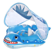 Aufblasbarer Baby-Schwimmring mit Sonnendach, hochwertiges, umweltfreundliches 6P-Material, höhere Stabilität im Wasser, bequeme Bruststütze,
