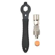 Multifunctioneel specialistisch gereedschap met soepel draaiende bout, uitwendige zeskantbout voor krukas, verwijderbaar met een 14 mm dop, compact