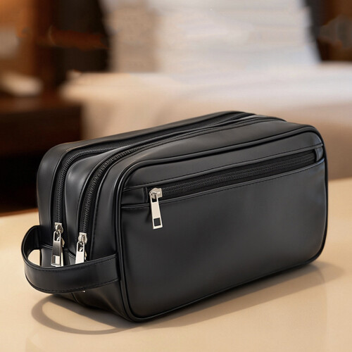 Trousse de toilette Double couche pour hommes, rangement 1