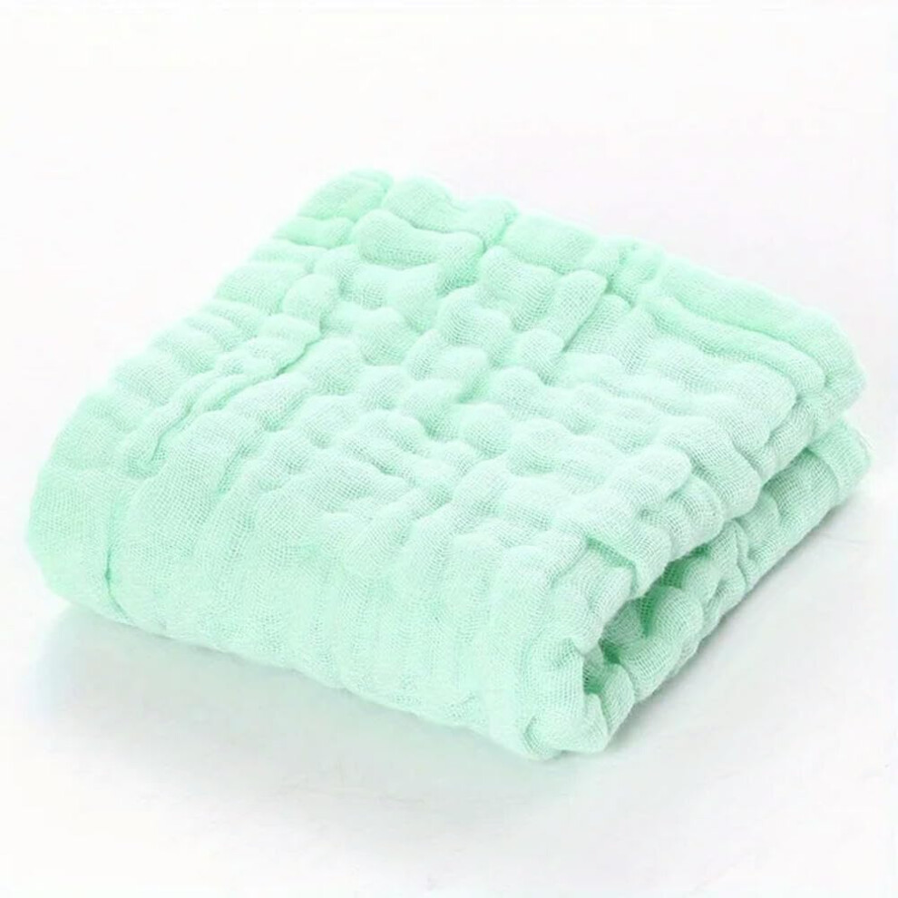 Baby Bath Towel 100% Cotton Muslin 6 Layer Gauze Soft Washcloth For Newborn Infant Green