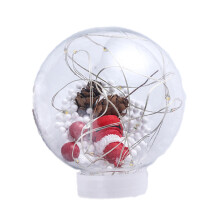 Guirnalda de luces navideñas con bolas de los deseos, luces LED a pilas, fáciles de usar para interiores y exteriores, resistentes al agua.
