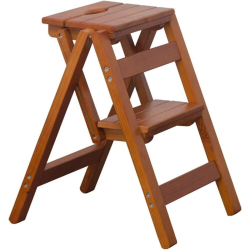 2 Step Folding Step Stool Ladder with Non Slip Pedal for Kitchen Garage Camping