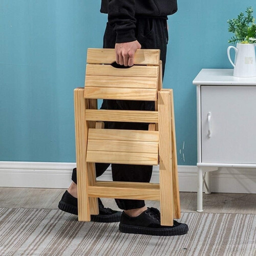 2 Step Folding Step Stool Ladder with Non Slip Pedal for Kitchen Garage Camping 2
