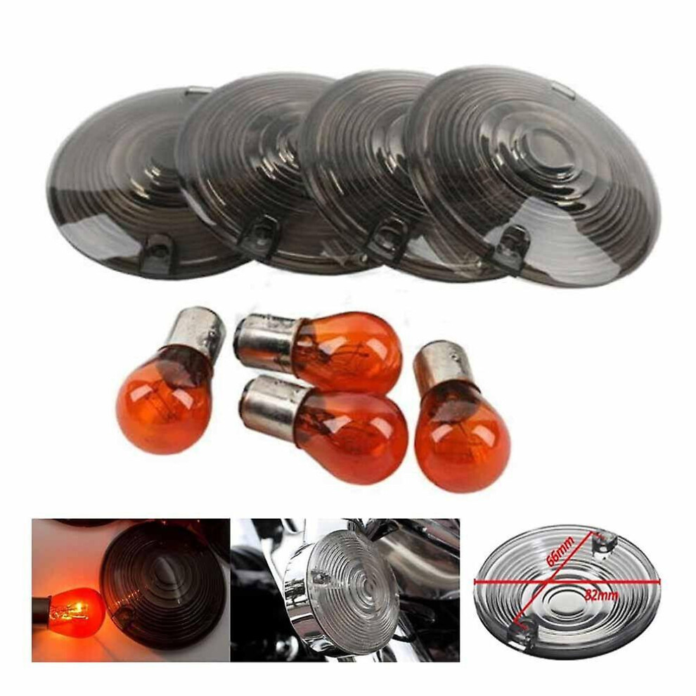 Turn Signal Lens For Harley Davidson Electra Glides Road King Smoke Light 6935161379532