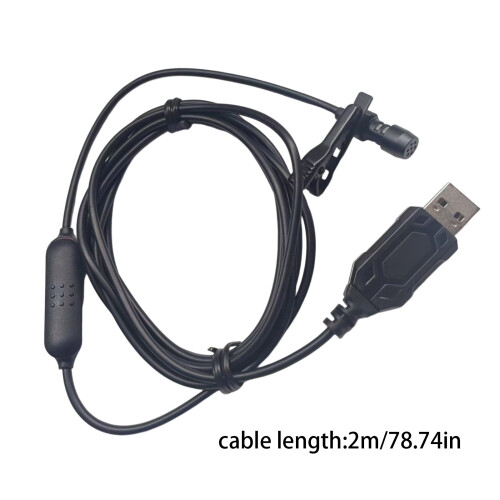 Adjustable USB Clip On Microphone Metal Build Clear Auditory For 2