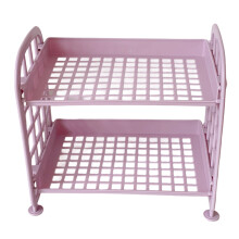 Neat And Tidy Home Organizer, Square Basket Desk Stand With Foldable And Stacking Features, Multifunctional Plastic Shelf For Kitchen Bathroom Office,