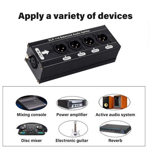 Professional Sound Splitter 1 In 4 Out Electrical Isolation 1