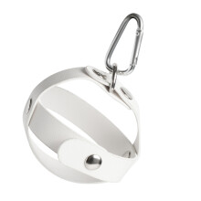 Gift Leather Sleeve Ball Holder For Baseball Fans Compact-White
