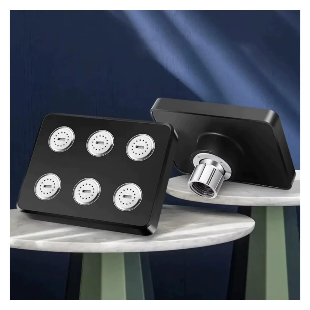 Rain Shower Head 360 Rotating Pressure Spray For Bathroom Universal Black 9001264584085