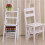 Wooden Folding Ladder Chair 4 Step Solid Wood Step Stool for Kitchen Office Library SpaceSaving 4