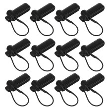Retail Store Tags Anti Theft Alarm Label for Protection Black Plastic 12Pcs