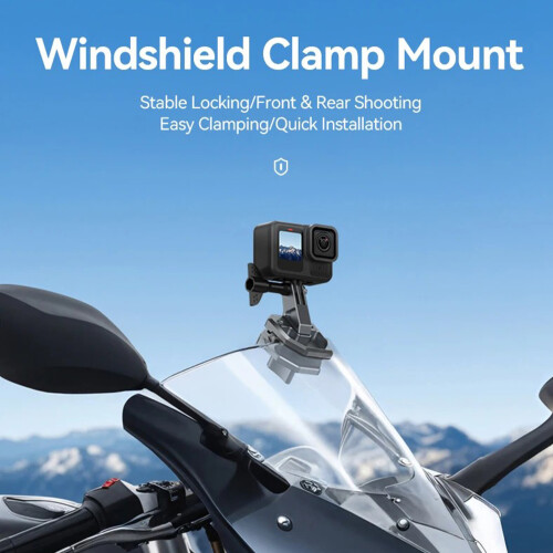 Quick Release Motorcycle Cameras Clamp Mount Windshield Clamps 1