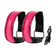 Reflektierende Laufbekleidung, LED-Armband für mehr Sicherheit bei Outdoor-Aktivitäten, leicht und komfortabel, verstellbar für alle