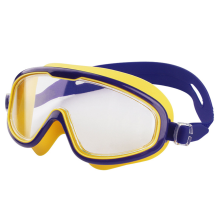 Masque de plongée pour enfants avec verres en verre trempé, lunettes de natation avec sangle en silicone et vision panoramique, lunettes de