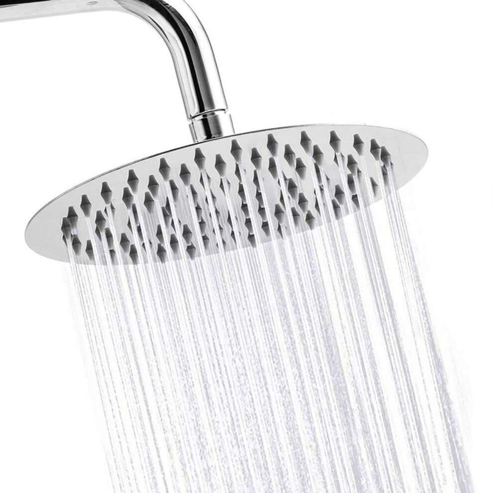 Rainfall Shower Head 12 Inch Pressure Wall Mounted Round Antileak Waterfall For Bathroom 9339159846568
