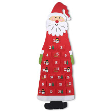 Adventskalender for julepynt, gjenbrukbar nedtelling til jul med 24 individuelt nummererte lommer, 3D filt hengende adventskalender, imp