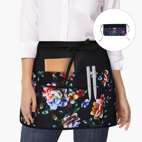 Women's Waist Apron Featuring 6 Deep Pockets Including-C02 1