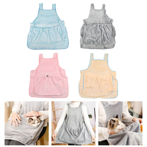 Warm Cats Petting Aprons Including Spacious Pocket for-Yellow 2