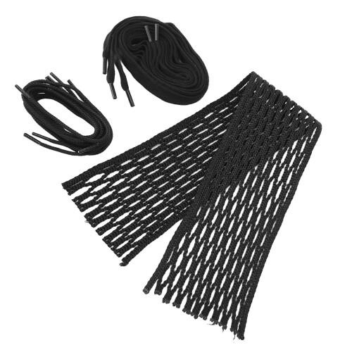 Lacrosse Mesh String Schwarz Nylon Verschleißfest 1