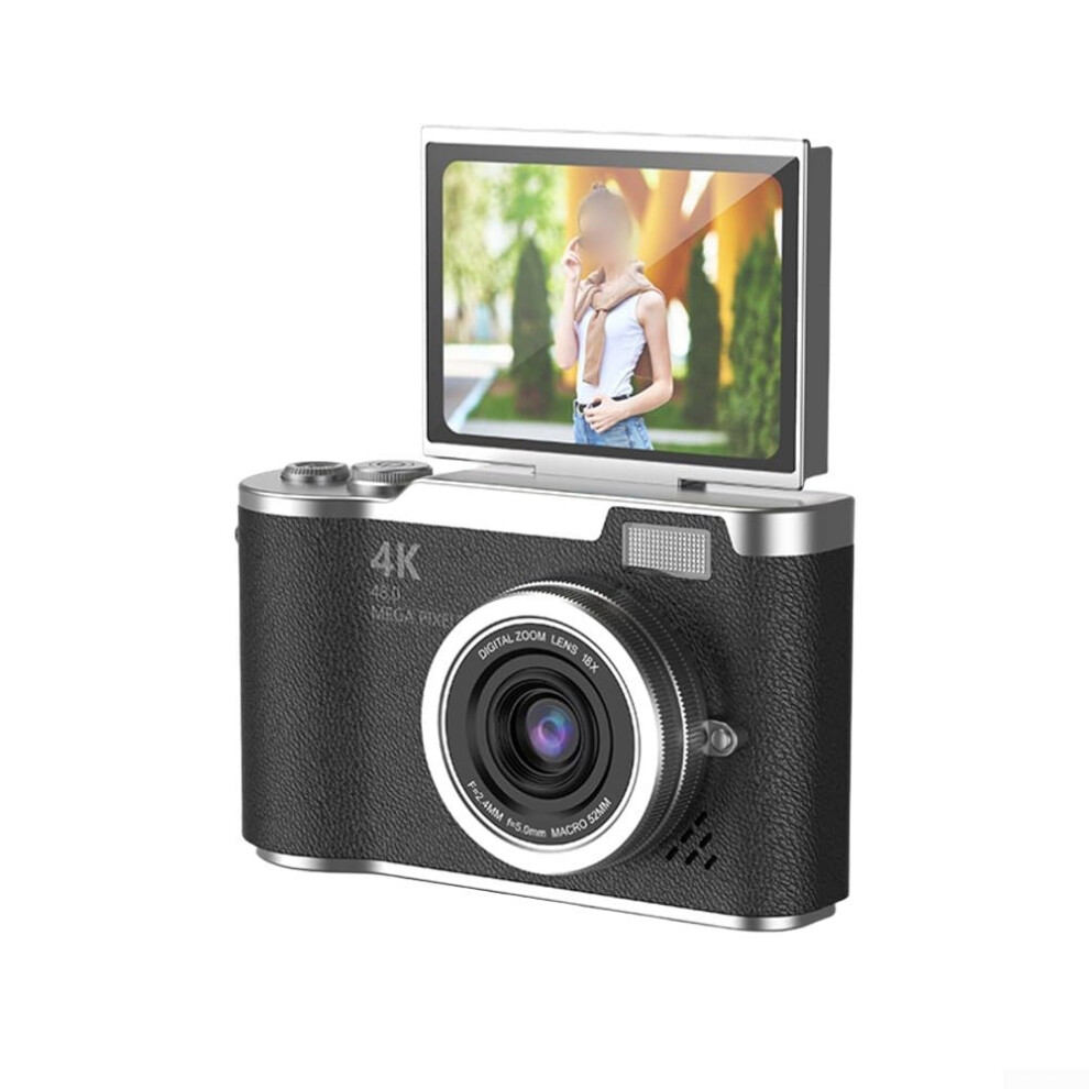 4K Digital Camera 48Mp With 8X Optical Zoom, 180 Flip Screen For Vlogging And Photography Brown 9323874631127