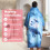 Πετσέτα Surf Poncho με κουκούλα, απορροφητική πετσέτα αλλαγής διπλής όψης από fleece, 2
