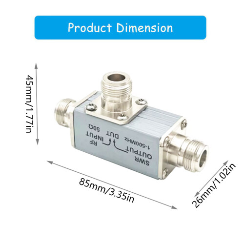 1MHZ-500MHz SWR Bridge Measurement Frequency Testing Directional 2