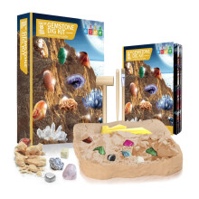 Kit de Escavação de Pedras Preciosas, Perfeito para Brinquedos Educativos STEM, Atividade Interativa de Escavação, Descoberta de Gemas Reais,