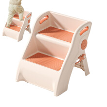Kids Step Stool with Foldable 2 Steps, AntiSlip Ladder for Kitchen, Bathroom Potty Training, 14.96 inch Lightweight Design