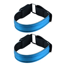 Brassard LED ajustable, brassard de sécurité rechargeable pour la cheville, idéal pour la course à pied, le jogging, la marche, le vélo, la