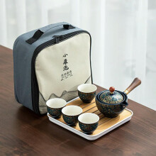 Porcelain Gongfu Tea Set with 360 Rotating Teapot Infuser for Chinese Loose Leaf Brewing
