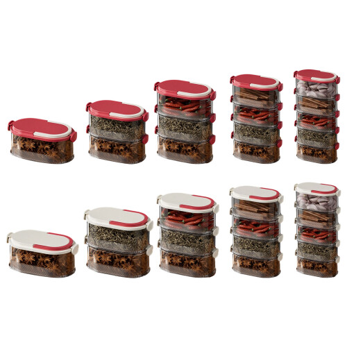 Multipurpose Stackable Organizers Container For-White 2 1