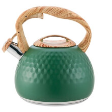 3L Stainless Steel Whistling Tea Kettle for Stovetop with Fast Boiling and Heat Resistant Handle Green